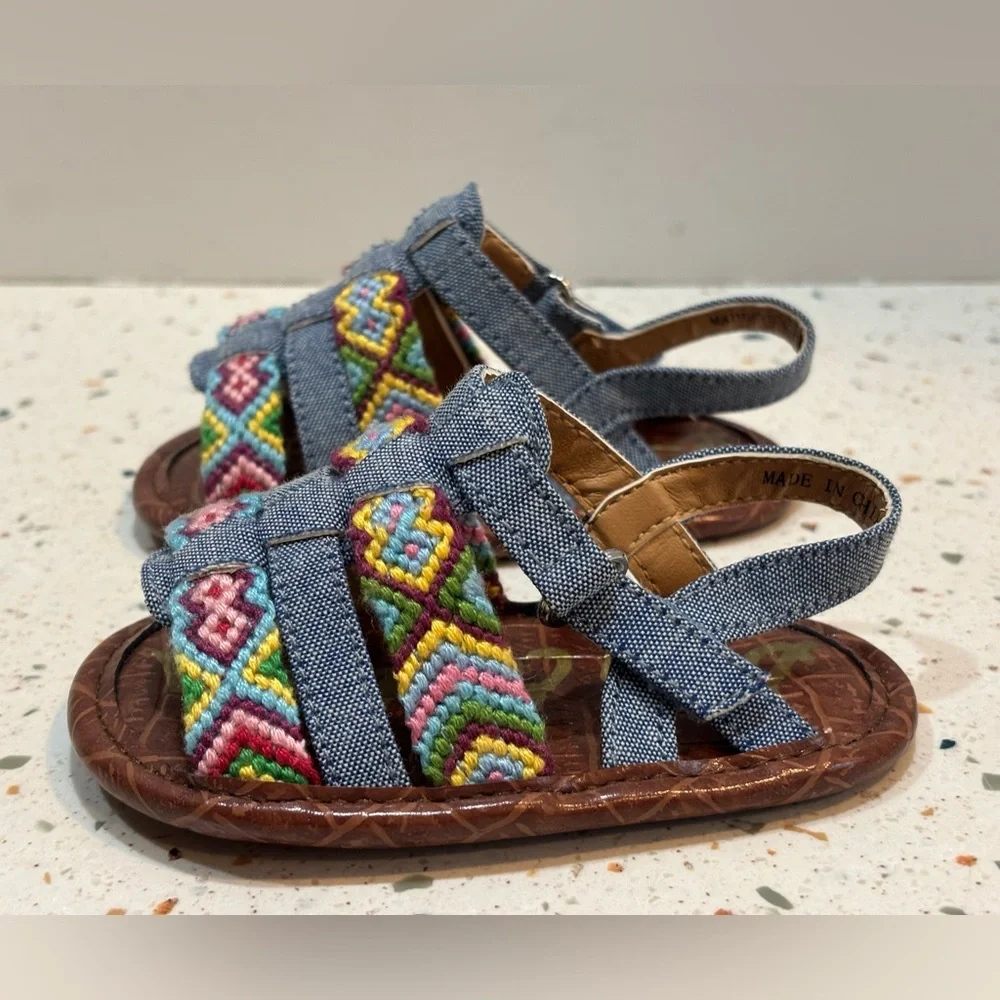 Sam Edelman Colorful Patterned Infant Size‎ 3 Sandals